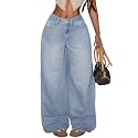 Glossia Denim Baggy Jeans for Woman 