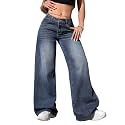 Glossia Denim Baggy Jeans for Woman 