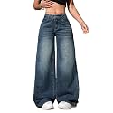 Glossia Denim Baggy Jeans for Woman 