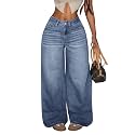 Glossia Denim Baggy Jeans for Woman 