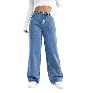 Glossia Denim Baggy Jeans for Women