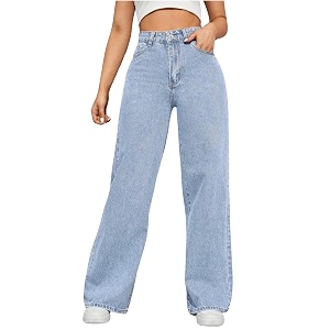 Glossia Denim Baggy Jeans for Women