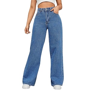Glossia Denim Baggy Jeans for Women