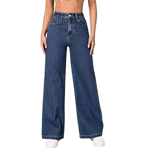 Glossia Denim Baggy Jeans for Women