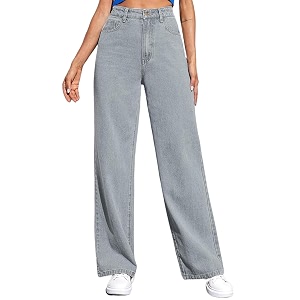 Glossia Denim Baggy Jeans for Women