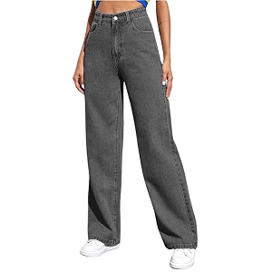 Glossia Denim Baggy Jeans for Women