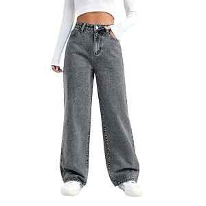 Glossia Denim Baggy Jeans for Women