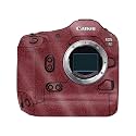 Glossy Glitter Camera Skin Compatible with Canon EOS R1 (2024) - Solid Burgundy - Premium 3M Vinyl Protective Wrap Decal Cover - Easy to Apply | Crafted in the USA by MightySkins
