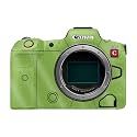 Glossy Glitter Camera Skin Compatible with Canon EOS R5C (2022) - Solid Lime Green - Premium 3M Vinyl Protective Wrap Decal Cover - Easy to Apply | Crafted in the USA by MightySkins