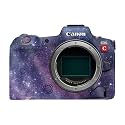 Glossy Glitter Camera Skin Compatible with Canon EOS R5C (2022) - Violet Stars - Premium 3M Vinyl Protective Wrap Decal Cover - Easy to Apply | Crafted in the USA by MightySkins