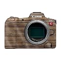 Glossy Glitter Camera Skin Compatible with Canon EOS R5C (2022) - Dark Zebra Wood - Premium 3M Vinyl Protective Wrap Decal Cover - Easy to Apply | Crafted in the USA by MightySkins