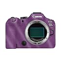 Glossy Glitter Camera Skin Compatible with Canon EOS R6 Mark III (2025) - Solid Purple - Premium 3M Vinyl Protective Wrap Decal Cover - Easy to Apply | Crafted in the USA by MightySkins