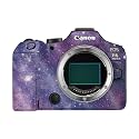 Glossy Glitter Camera Skin Compatible with Canon EOS R6 Mark III (2025) - Violet Stars - Premium 3M Vinyl Protective Wrap Decal Cover - Easy to Apply | Crafted in the USA by MightySkins