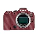 Glossy Glitter Camera Skin Compatible with Canon EOS R6 Mark III (2025) - Solid Burgundy - Premium 3M Vinyl Protective Wrap Decal Cover - Easy to Apply | Crafted in the USA by MightySkins