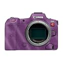Glossy Glitter Camera Skin Compatible with Canon EOS R5C (2022) - Solid Purple - Premium 3M Vinyl Protective Wrap Decal Cover - Easy to Apply | Crafted in the USA by MightySkins