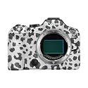 Glossy Glitter Camera Skin Compatible with Canon EOS R6 Mark III (2025) - Snow Leopard Print - Premium 3M Vinyl Protective Wrap Decal Cover - Easy to Apply | Crafted in the USA by MightySkins