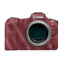 Glossy Glitter Camera Skin Compatible with Canon EOS R5C (2022) - Solid Burgundy - Premium 3M Vinyl Protective Wrap Decal Cover - Easy to Apply | Crafted in the USA by MightySkins