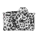 Glossy Glitter Camera Skin Compatible with Nikon Z5 II (2025) - Snow Leopard Print - Premium 3M Vinyl Protective Wrap Decal Cover - Easy to Apply | Crafted in the USA by MightySkins