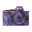 Glossy Glitter Camera Skin Compatible with Nikon Z5 II (2025) - Violet Stars - Premium 3M Vinyl Protective Wrap Decal Cover - Easy to Apply | Crafted in the USA by MightySkins