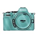 Glossy Glitter Camera Skin Compatible with Nikon Z5 II (2025) - Solid Turquoise - Premium 3M Vinyl Protective Wrap Decal Cover - Easy to Apply | Crafted in the USA by MightySkins