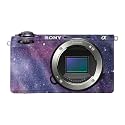 Glossy Glitter Camera Skin Compatible with Sony A6700 Mirrorless Camera (2023) - Violet Stars - Premium 3M Vinyl Protective Wrap Decal Cover - Easy to Apply | Crafted in the USA by MightySkins