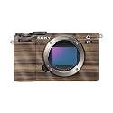 Glossy Glitter Camera Skin Compatible with Sony A7C Mark II (2023) - Dark Zebra Wood - Premium 3M Vinyl Protective Wrap Decal Cover - Easy to Apply | Crafted in the USA by MightySkins