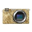 Glossy Glitter Camera Skin Compatible with Sony A6700 Mirrorless Camera (2023) - Gold Tiles - Premium 3M Vinyl Protective Wrap Decal Cover - Easy to Apply | Crafted in the USA by MightySkins