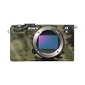 Glossy Glitter Camera Skin Compatible with Sony A7C Mark II (2023) - Green Camouflage - Premium 3M Vinyl Protective Wrap Decal Cover - Easy to Apply | Crafted in the USA by MightySkins