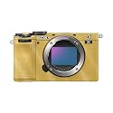 Glossy Glitter Camera Skin Compatible with Sony A7C Mark II (2023) - Solid Marigold - Premium 3M Vinyl Protective Wrap Decal Cover - Easy to Apply | Crafted in the USA by MightySkins