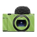 Glossy Glitter Camera Skin Compatible with Sony ZV-1 Mark II (2023) - Solid Lime Green - Premium 3M Vinyl Protective Wrap Decal Cover - Easy to Apply | Crafted in the USA by MightySkins
