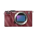 Glossy Glitter Camera Skin Compatible with Sony A7C Mark II (2023) - Solid Burgundy - Premium 3M Vinyl Protective Wrap Decal Cover - Easy to Apply | Crafted in the USA by MightySkins