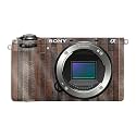 Glossy Glitter Camera Skin Compatible with Sony A6700 Mirrorless Camera (2023) - Woody - Premium 3M Vinyl Protective Wrap Decal Cover - Easy to Apply | Crafted in the USA by MightySkins