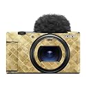 Glossy Glitter Camera Skin Compatible with Sony ZV-1 Mark II (2023) - Gold Tiles - Premium 3M Vinyl Protective Wrap Decal Cover - Easy to Apply | Crafted in the USA by MightySkins