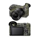 Glossy Glitter Camera Skin Compatible with Sony FX2 Digital Camera (2025) - Green Camouflage - Premium 3M Vinyl Protective Wrap Decal Cover - Easy to Apply | Crafted in the USA by MightySkins