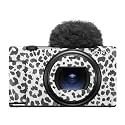Glossy Glitter Camera Skin Compatible with Sony ZV-1 Mark II (2023) - Snow Leopard Print - Premium 3M Vinyl Protective Wrap Decal Cover - Easy to Apply | Crafted in the USA by MightySkins