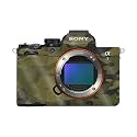 Glossy Glitter Camera Skin Compatible with Sony Alpha A7 Mark V (2025) - Green Camouflage - Premium 3M Vinyl Protective Wrap Decal Cover - Easy to Apply | Crafted in the USA by MightySkins