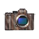Glossy Glitter Camera Skin Compatible with Sony Alpha A7 Mark V (2025) - Woody - Premium 3M Vinyl Protective Wrap Decal Cover - Easy to Apply | Crafted in the USA by MightySkins