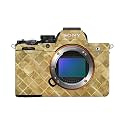 Glossy Glitter Camera Skin Compatible with Sony Alpha A7 Mark V (2025) - Gold Tiles - Premium 3M Vinyl Protective Wrap Decal Cover - Easy to Apply | Crafted in the USA by MightySkins