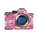 Glossy Glitter Camera Skin Compatible with Sony Alpha A7 Mark V (2025) - Sakura Pink - Premium 3M Vinyl Protective Wrap Decal Cover - Easy to Apply | Crafted in the USA by MightySkins
