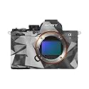 Glossy Glitter Camera Skin Compatible with Sony Alpha A7 Mark V (2025) - Mono Camo - Premium 3M Vinyl Protective Wrap Decal Cover - Easy to Apply | Crafted in the USA by MightySkins