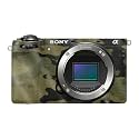 Glossy Glitter Camera Skin Compatible with Sony A6700 Mirrorless Camera (2023) - Green Camouflage - Premium 3M Vinyl Protective Wrap Decal Cover - Easy to Apply | Crafted in the USA by MightySkins