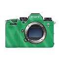 Glossy Glitter Camera Skin Compatible with Sony Alpha 9 III (2024) - Solid Green - Premium 3M Vinyl Protective Wrap Decal Cover - Easy to Apply | Crafted in the USA by MightySkins
