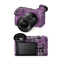 Glossy Glitter Camera Skin Compatible with Sony FX2 Digital Camera (2025) - Solid Purple - Premium 3M Vinyl Protective Wrap Decal Cover - Easy to Apply | Crafted in the USA by MightySkins