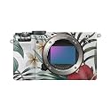 Glossy Glitter Camera Skin Compatible with Sony A7C Mark II (2023) - Tropical Hibiscus - Premium 3M Vinyl Protective Wrap Decal Cover - Easy to Apply | Crafted in the USA by MightySkins