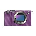 Glossy Glitter Camera Skin Compatible with Sony A7C Mark II (2023) - Solid Purple - Premium 3M Vinyl Protective Wrap Decal Cover - Easy to Apply | Crafted in the USA by MightySkins