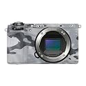 Glossy Glitter Camera Skin Compatible with Sony A6700 Mirrorless Camera (2023) - Gray Camouflage - Premium 3M Vinyl Protective Wrap Decal Cover - Easy to Apply | Crafted in the USA by MightySkins