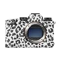 Glossy Glitter Camera Skin Compatible with Sony Alpha 9 III (2024) - Snow Leopard Print - Premium 3M Vinyl Protective Wrap Decal Cover - Easy to Apply | Crafted in the USA by MightySkins