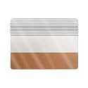 Glossy Glitter Laptop Skin Compatible with Microsoft Surface Laptop 8 13" (2025) - Neutral Stripes - Premium 3M Vinyl Protective Wrap Decal Cover - Easy to Apply | Crafted in The USA by MightySkins