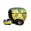 Glossy Glitter Skin Compatible with Bose Ultra Open Earbuds - Rasta Lion - Premium 3M Vinyl Protective Wrap Decal Cover - Easy to Apply | Crafted in The USA by MightySkins