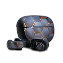 Glossy Glitter Skin Compatible with Bose Ultra Open Earbuds - Lava Hex - Premium 3M Vinyl Protective Wrap Decal Cover - Easy to Apply | Crafted in The USA by MightySkins